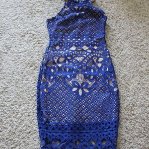 Joyfunear Navy Lace Dress